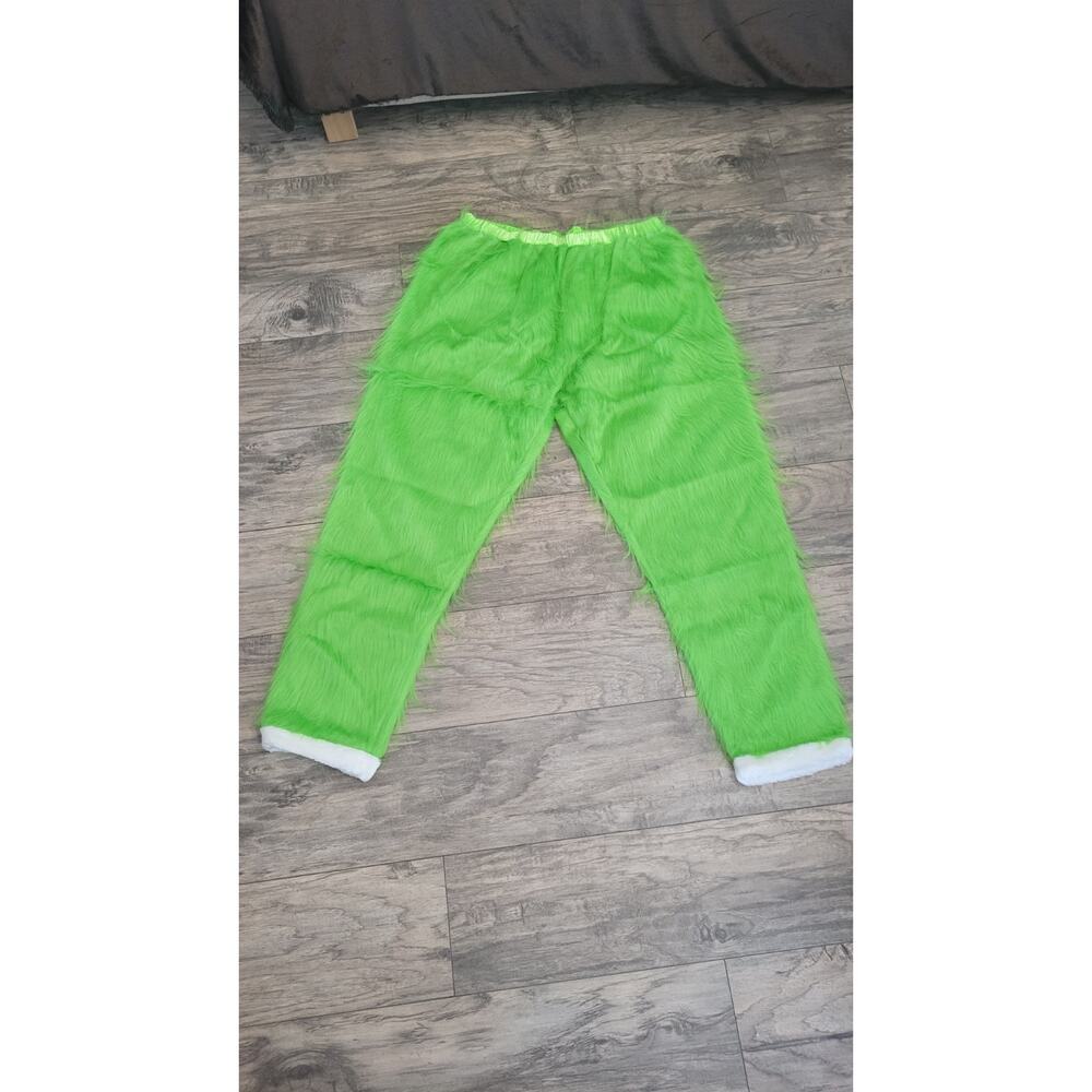 Grinch Costume Pants Green Furry Plush Bottoms Adult Size 3XL NWOT Christmas... - Picture 2 of 4